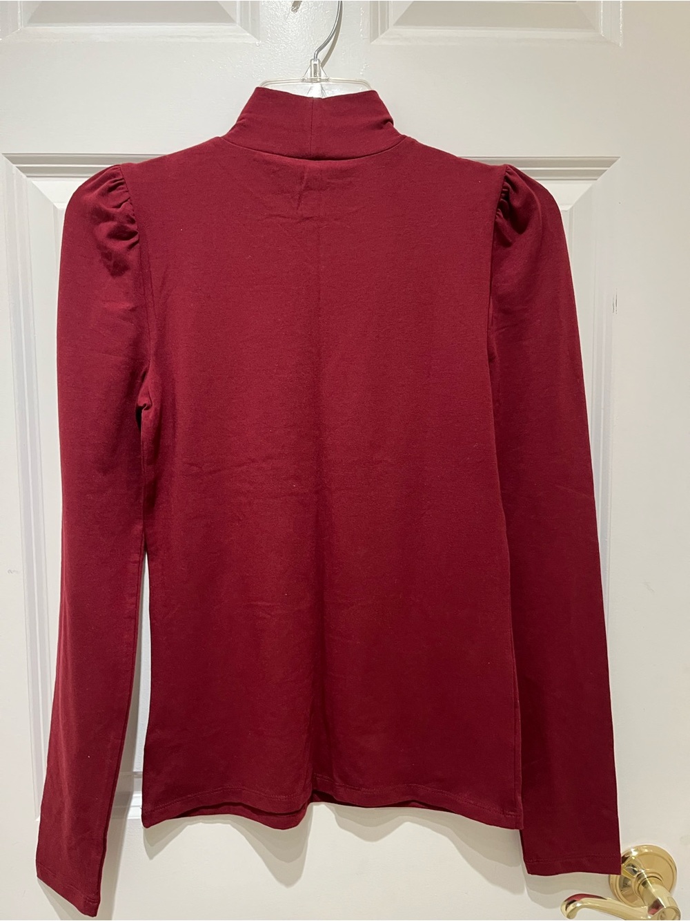 NWT GAP Mockneck Long-Sleeve Top in Burgandy Size Small - Picture 10 of 13